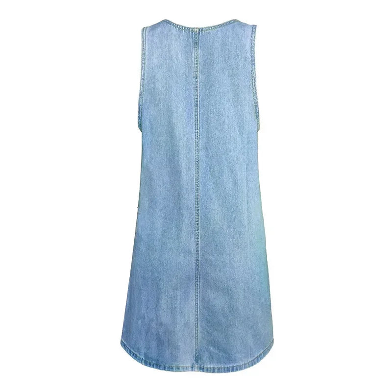 Sofia™ | Praktická a Lehká Denim Letní Šaty