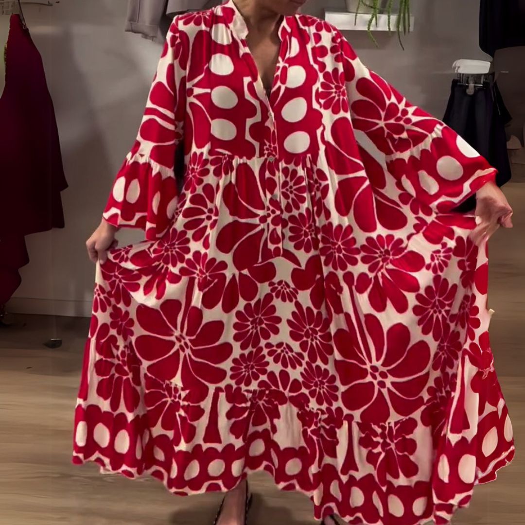 Tália | Elegantní květinové maxi šaty