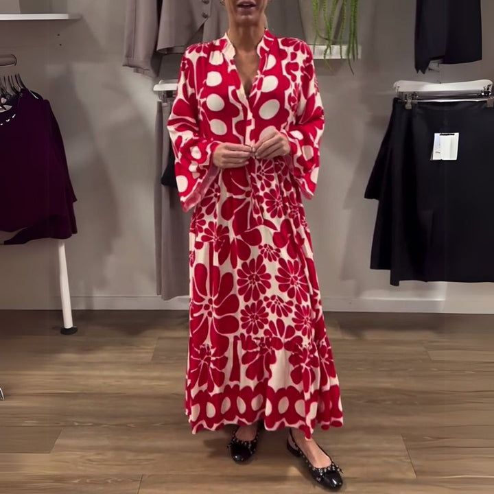 Tália | Elegantní květinové maxi šaty